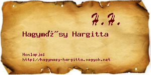Hagymásy Hargitta névjegykártya